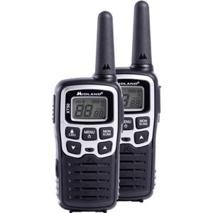 Midland XT50 twee-weg radio 24 kanalen 446.00625 - 446.0937 MHz Zwart, Grijs