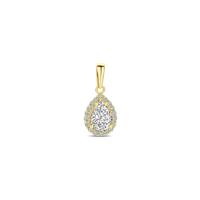 14K Geelgouden Hanger met Zirkonia - Stralende Elegantie in Tijdloos Design