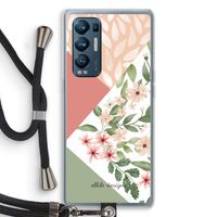 Sweet heaven geometrics: Oppo Find X3 Neo Transparant Hoesje met koord