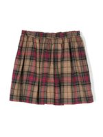 Bonpoint jupe plissée à motif tartan - Marron