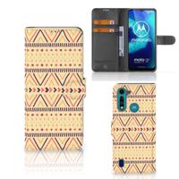 Motorola G8 Power Lite | Telefoon Hoesje | Aztec Yellow | Portemonnee hoesje