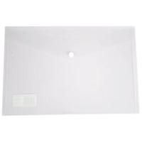 Documentenmap, A3, transparante PP, velcro sluiting, pak van 5 stuks