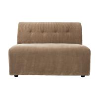 HKliving Vint bank middle 1,5-seat Corduroy Rib Brown