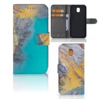 Samsung Galaxy J5 2017 | Bookcase | Marble Blue Gold