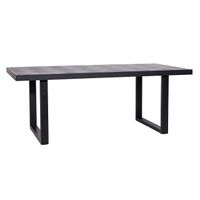 Richmond Eettafel 'Blax' 200 x 100cm, Zwart Eikenhout, kleur zwart