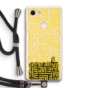Majorelle Blue Print: Pixel 3 Transparant Hoesje met koord