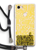 Majorelle Blue Print: Pixel 3 Transparant Hoesje met koord