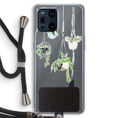 Hang In There: Oppo Find X3 Pro Transparant Hoesje met koord