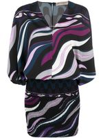 PUCCI robe courte à imprimé abstrait - Noir