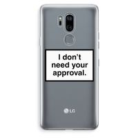 Don't need approval: LG G7 Thinq Transparant Hoesje