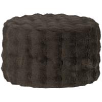 WOOOD Poef 'Olven' Fluffy stof, kleur Bruin