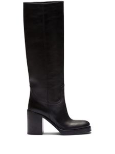 Prada bottes en cuir 90 mm - Noir