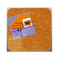 Kurk Onderzetter 19x19cm Set Van 3