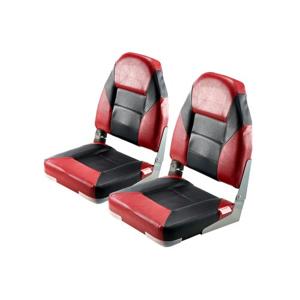 VEVOR Bootstoel met hoge rugleuning, schuimkussen, zwart/rood