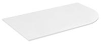 Gebogen Wastafelblad Sapho Pulse 75,7x46,2 cm Links Wit