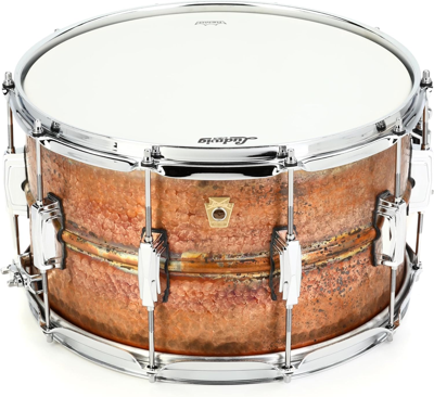 Ludwig LB508KR 14x08 Raw Hammered Bronze Snare