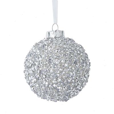 Ornament White & Silver kunststof h8 cm - Kurt s adler