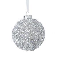 Ornament White & Silver kunststof h8 cm - Kurt s adler