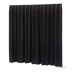 Wentex Pipe and drape Dimout gordijn 400x300cm geplooid zwart