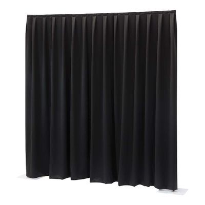 Wentex Pipe and drape Dimout gordijn 400x300cm geplooid zwart