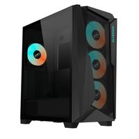 Gigabyte C301G V2 Midi-tower PC-behuizing Zwart Stoffilter, Geïntegreerde verlichting