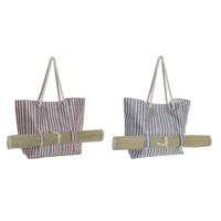 Strandtas DKD Home Decor Rood Blauw Polyester (50 x 16 x 36 cm) (2 Stuks)