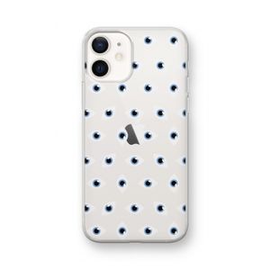 Eyes pattern: iPhone 12 mini Transparant Hoesje