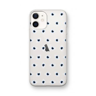 Eyes pattern: iPhone 12 mini Transparant Hoesje