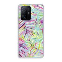 Tropical Palms Blue: Xiaomi 11T Pro Transparant Hoesje