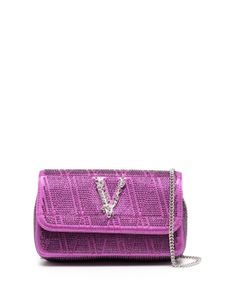 Versace sac porté épaule Virtus à ornements en cristal - Violet