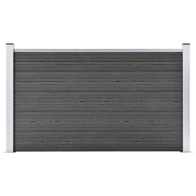 VidaXL Schuttingpaneel 180x105 cm hkc zwart