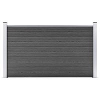 VidaXL Schuttingpaneel 180x105 cm hkc zwart