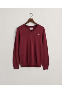 GANT Regular Fit Trui V-halsrood, Effen