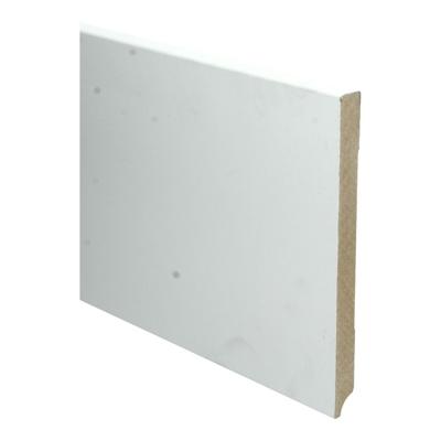 MDF Moderne plint 220x18 voorgelakt RAL9010 -lengte 240cm