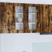 Keukenkast Kalmar Gerookt eiken 80 x 31 x 80 cm Bewerkt hout