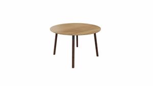 Tafel 9311 rond - 80 cm. - Zwart - Toscaans noten - Beuken wenge