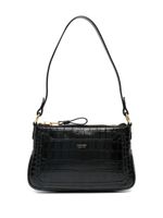 TOM FORD sac porté épaule en cuir à effet peau de crocodile - Noir