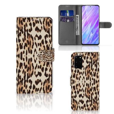 Samsung Galaxy S20 Plus | Telefoonhoesje | Met pasjeshouder | Leopard