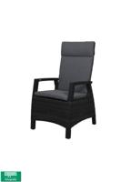 Qopps Darwin gasveer verstelbare tuinstoel Royal grey