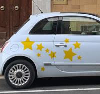 Monocolor sterrenset autosticker