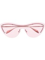 Alexander McQueen Eyewear lunettes de soleil à monture papillon - Argent - thumbnail