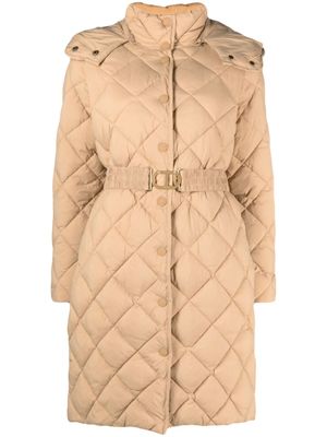 TWINSET manteau à matelassage losanges - Marron