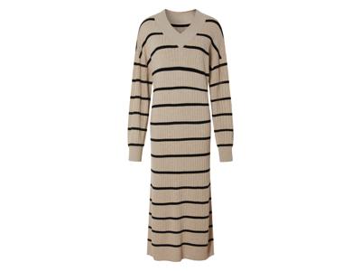 esmara Dames midi-gebreide jurk (S (36/38), Beige)