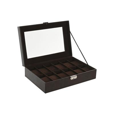 Juwelenkistje Home ESPRIT Donkerbruin Polyurethaan Kristal Staal Hout MDF 30 x 20 x 8 cm