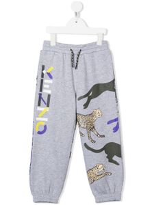 Kenzo Kids pantalon de jogging à logo imprimé - Gris