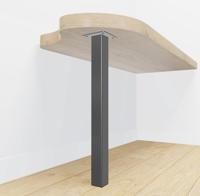 Tafelpoot RVS vierkant 60x60 mm - per meter