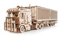 Eco Wood 3D Houten Puzzel Truck “Road King” met Container-Semitrailer Modelbouw