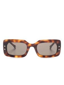 Carolina Herrera lunettes de soleil à effet écailles de tortue - Marron