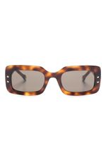 Carolina Herrera lunettes de soleil à effet écailles de tortue - Marron