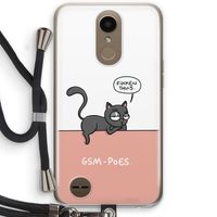 GSM poes: LG K10 (2017) Transparant Hoesje met koord
